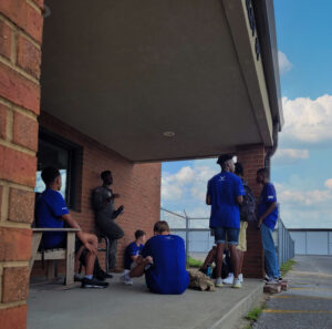 Camp Two Students during a meeting